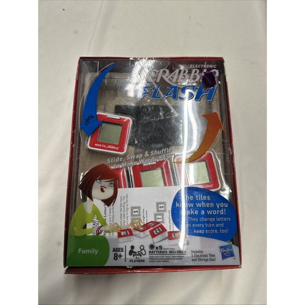 Hasbro 2010 Scrabble Flash Cube Electronic Travel Game‎ Complete & Working set